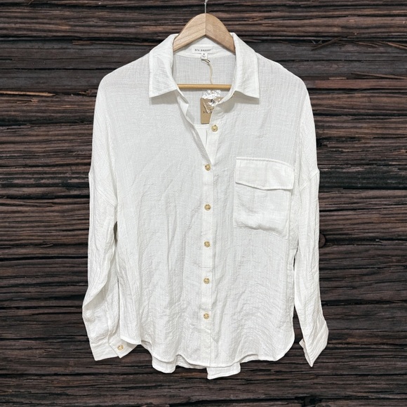Blu Pepper White Button Down Shirt - Picture 1 of 4